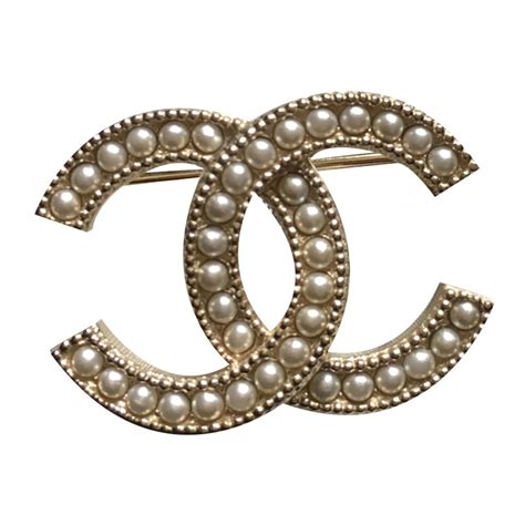 chanel pearl cc brooch|vintage chanel pins brooches.